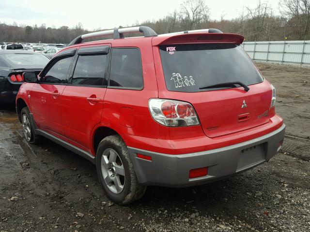 JA4LZ41G73U085559 - 2003 MITSUBISHI OUTLANDER RED photo 3