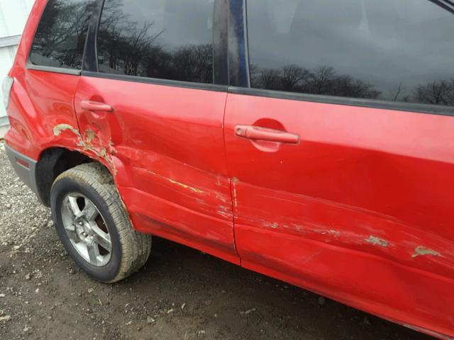 JA4LZ41G73U085559 - 2003 MITSUBISHI OUTLANDER RED photo 9