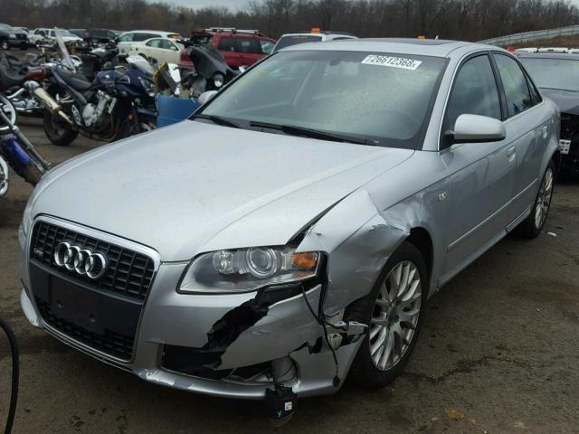 WAUDF78E18A137217 - 2008 AUDI A4 2.0T QU SILVER photo 2