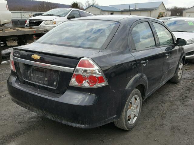 KL1TD5DE3BB228318 - 2011 CHEVROLET AVEO LS BLACK photo 4