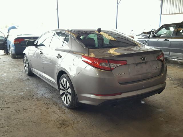 5XXGR4A61CG071502 - 2012 KIA OPTIMA SX GRAY photo 3