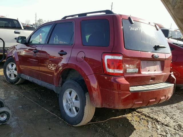 1FMCU0D72AKD39949 - 2010 FORD ESCAPE XLT RED photo 3