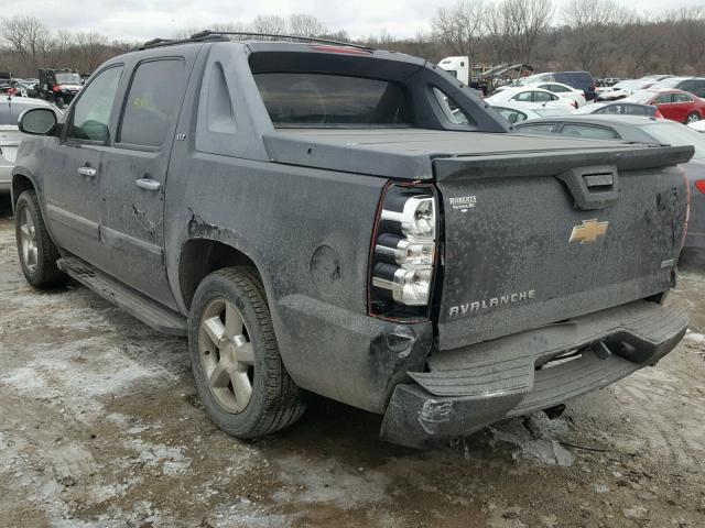 3GNTKGE35BG117744 - 2011 CHEVROLET AVALANCHE BLACK photo 3