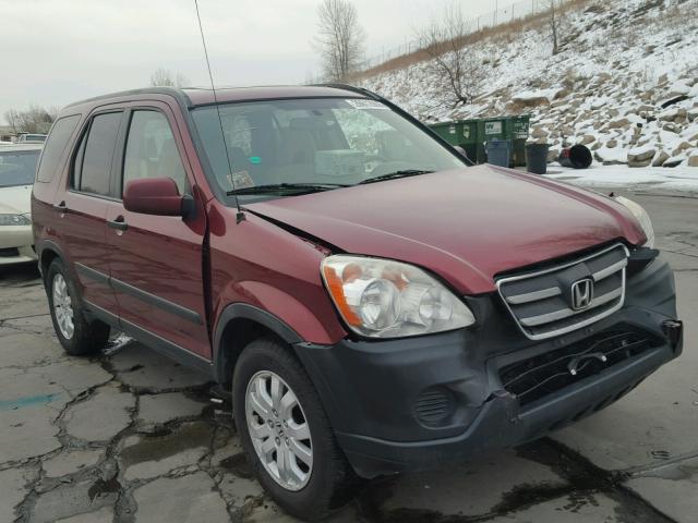 JHLRD78846C014542 - 2006 HONDA CR-V EX RED photo 1