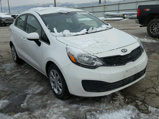 KNADM4A32D6262737 - 2013 KIA RIO LX WHITE photo 1