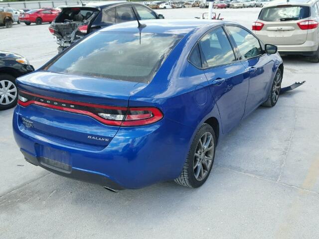 1C3CDFBA2DD326086 - 2013 DODGE DART SXT BLUE photo 4