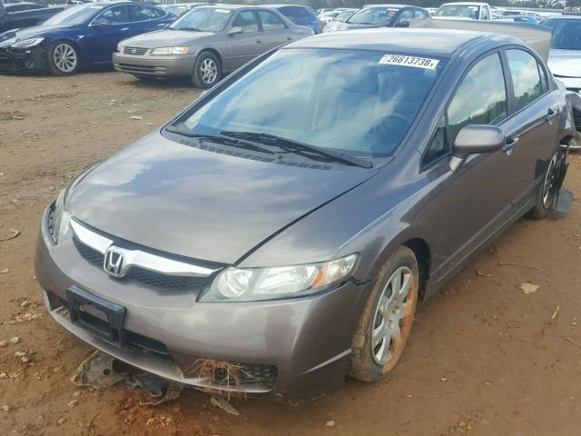 2HGFA1F58AH543191 - 2010 HONDA CIVIC LX BROWN photo 2