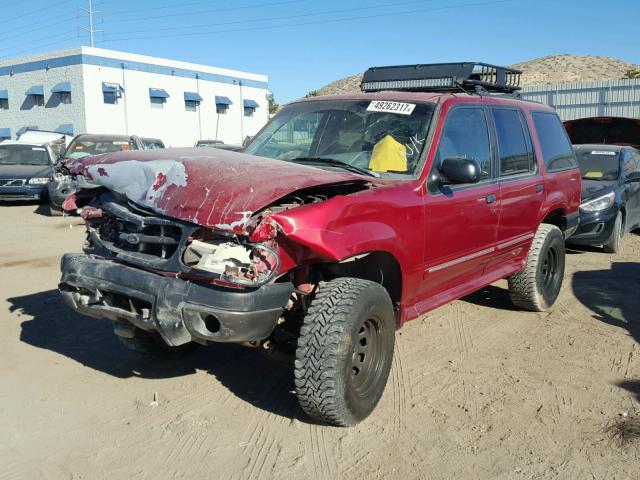 1FMZU34E1XZB64362 - 1999 FORD EXPLORER MAROON photo 2