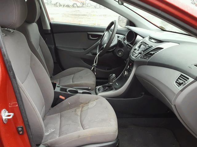 KMHDH4AE0FU354092 - 2015 HYUNDAI ELANTRA SE RED photo 5