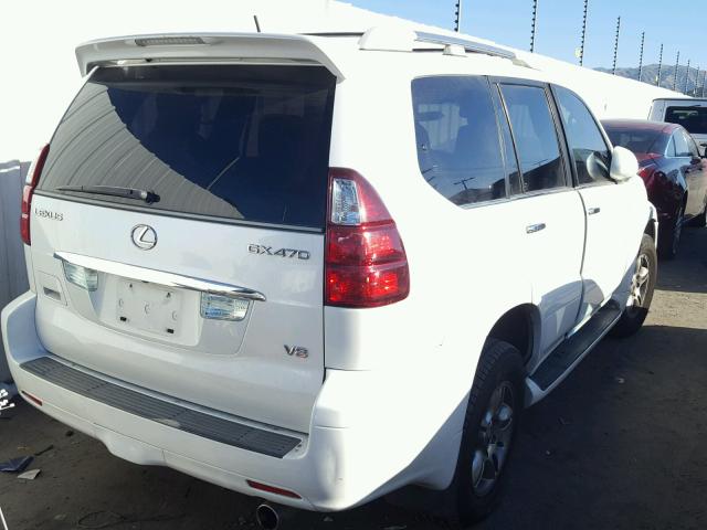 JTJBT20X080164799 - 2008 LEXUS GX 470 WHITE photo 4