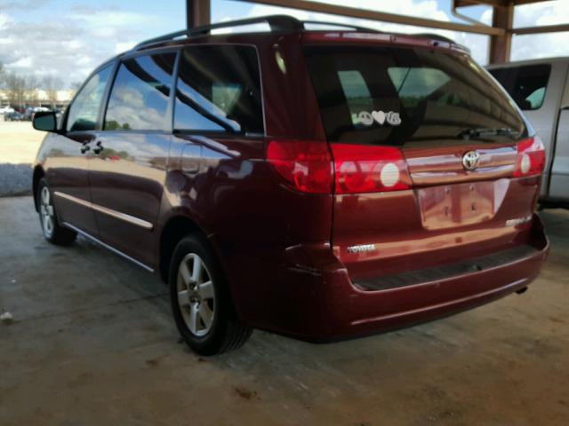 5TDZK22C28S183642 - 2008 TOYOTA SIENNA XLE MAROON photo 3