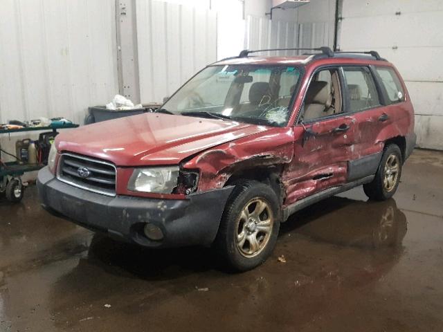 JF1SG63645G720896 - 2005 SUBARU FORESTER 2 MAROON photo 2