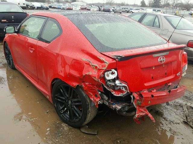 JTKJF5C71D3054056 - 2013 TOYOTA SCION TC 红色 照片 3