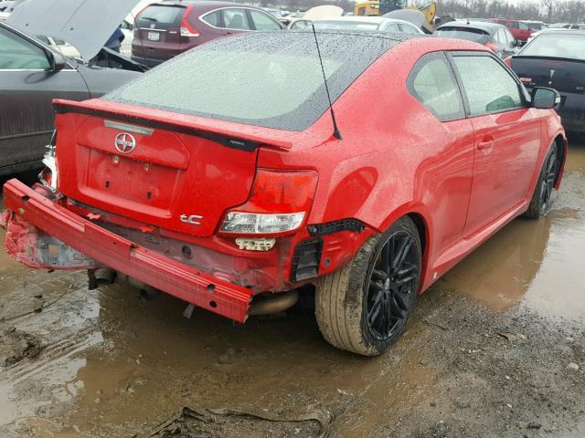 JTKJF5C71D3054056 - 2013 TOYOTA SCION TC 红色 照片 4