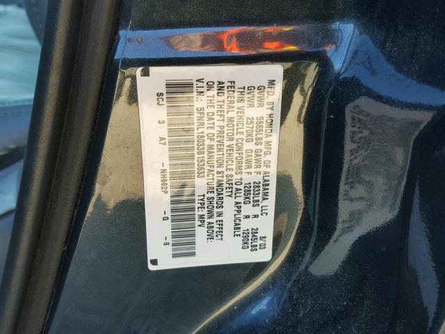 5FNRL18033B153633 - 2003 HONDA ODYSSEY EX GREEN photo 10