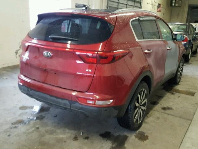 KNDPNCAC2H7221824 - 2017 KIA SPORTAGE E MAROON photo 4