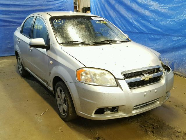 KL1TD56687B103408 - 2007 CHEVROLET AVEO BASE Srebrny zdjęcie 1