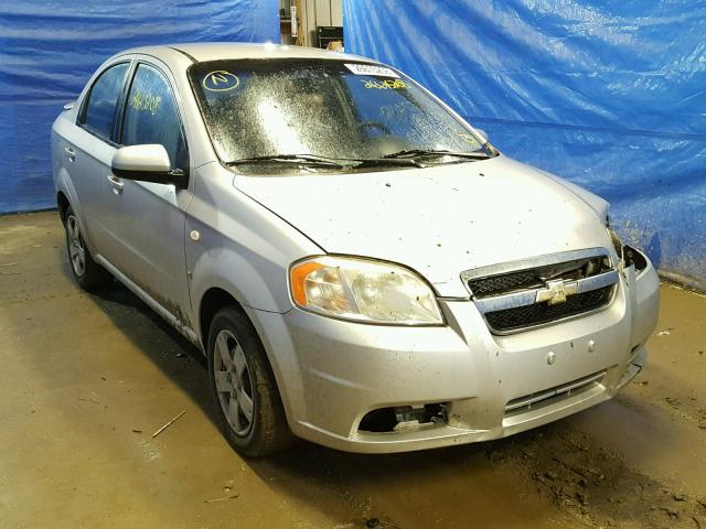 KL1TD56687B103408 - 2007 CHEVROLET AVEO BASE SILVER photo 1