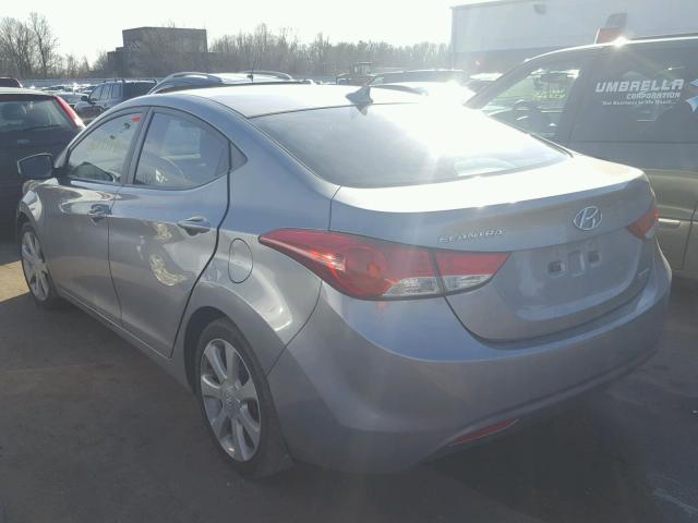 KMHDH4AE1DU756698 - 2013 HYUNDAI ELANTRA GL GRAY photo 3