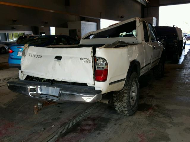 4TAWN72N5XZ477098 - 1999 TOYOTA TACOMA XTR WHITE photo 4