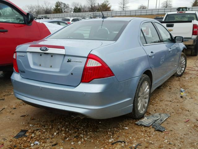 3FADP0L3XAR170375 - 2010 FORD FUSION HYB BLUE photo 4