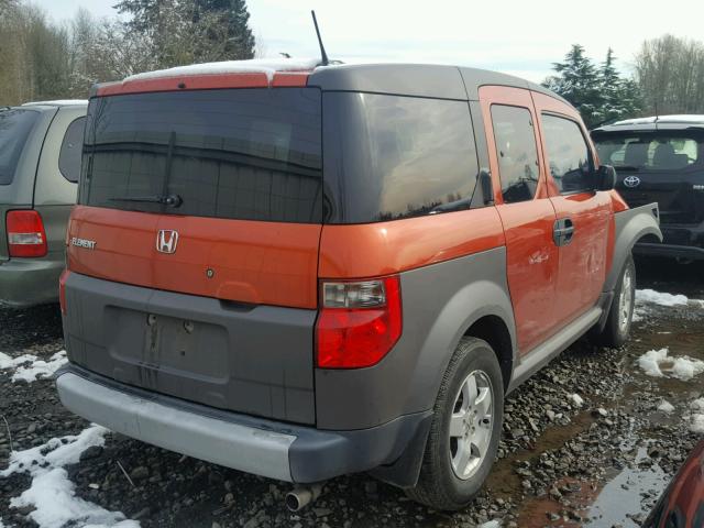 5J6YH18675L002418 - 2005 HONDA ELEMENT EX ORANGE photo 4