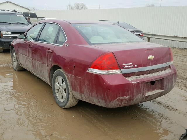 2G1WT58K369106048 - 2006 CHEVROLET IMPALA LT RED photo 3