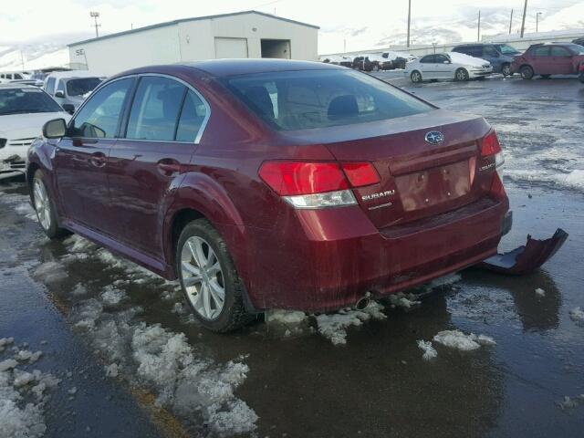 4S3BMCC60D3015617 - 2013 SUBARU LEGACY 2.5 RED photo 3