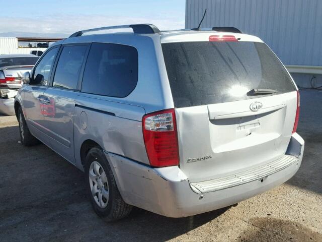 KNDMG4C31A6326558 - 2010 KIA SEDONA LX SILVER photo 3