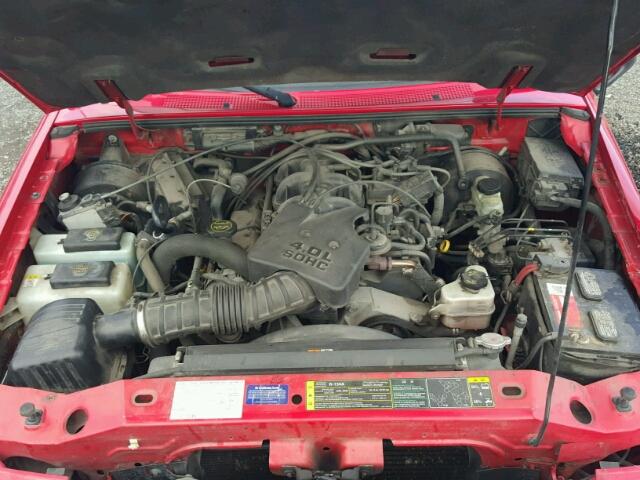 1FTYR44E44PA61449 - 2004 FORD RANGER SUP RED photo 7