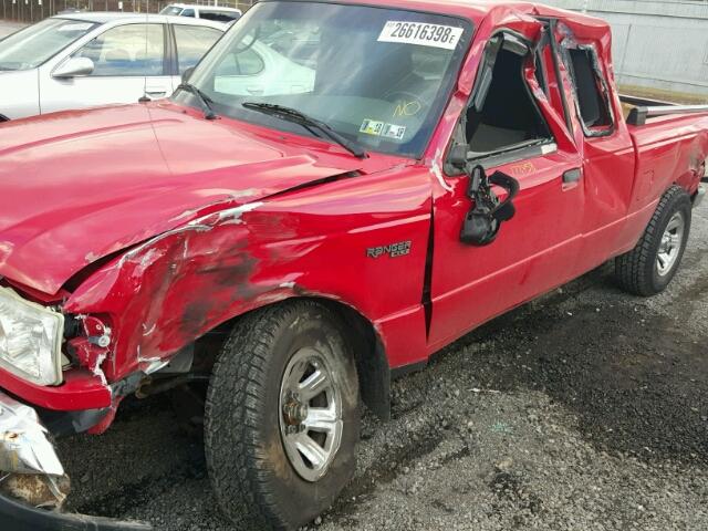 1FTYR44E44PA61449 - 2004 FORD RANGER SUP RED photo 9