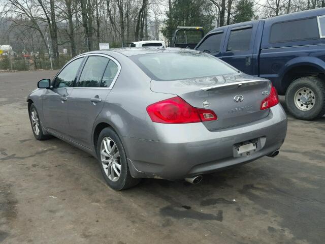 JNKBV61FX8M270839 - 2008 INFINITI G35 GRAY photo 3