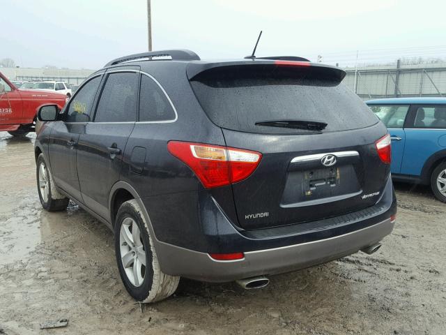 KM8NU13C67U009712 - 2007 HYUNDAI VERACRUZ G BLACK photo 3