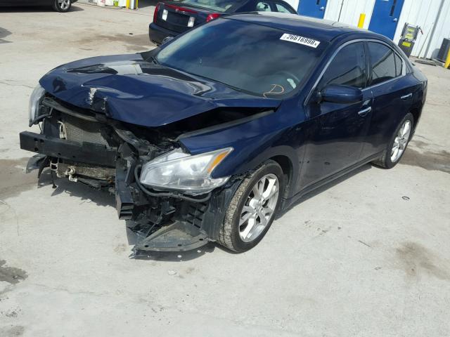 1N4AA5AP1CC826519 - 2012 NISSAN MAXIMA S BLUE photo 2