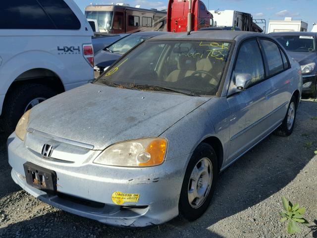 JHMES95673S004961 - 2003 HONDA CIVIC HYBR BLUE photo 2