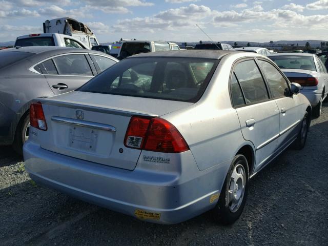 JHMES95673S004961 - 2003 HONDA CIVIC HYBR BLUE photo 4