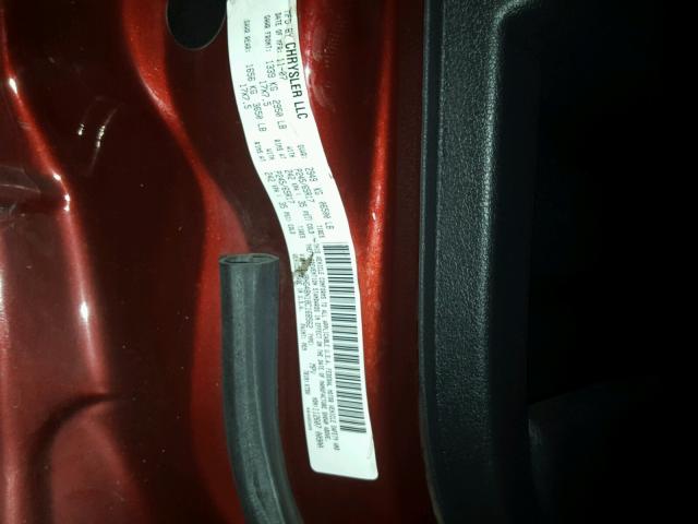 1J8HG48N18C168562 - 2008 JEEP COMMANDER მუქწითელი ფოტო 10