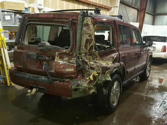 1J8HG48N18C168562 - 2008 JEEP COMMANDER MAROON photo 4