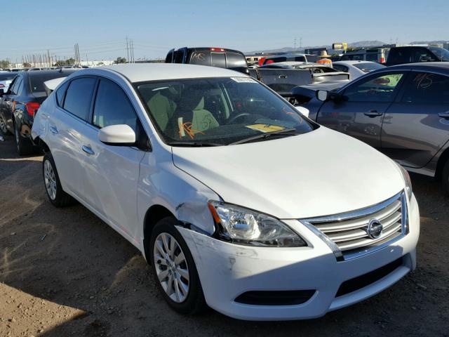 3N1AB7AP7FY380166 - 2015 NISSAN SENTRA S WHITE photo 1