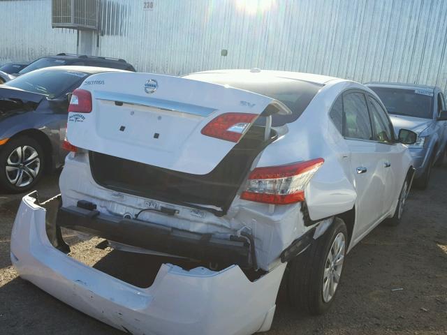 3N1AB7AP7FY380166 - 2015 NISSAN SENTRA S WHITE photo 4