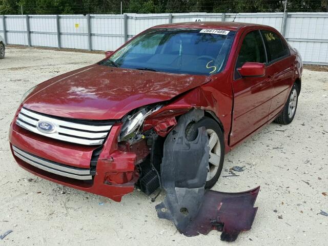 3FAHP07117R186158 - 2007 FORD FUSION SE RED photo 2