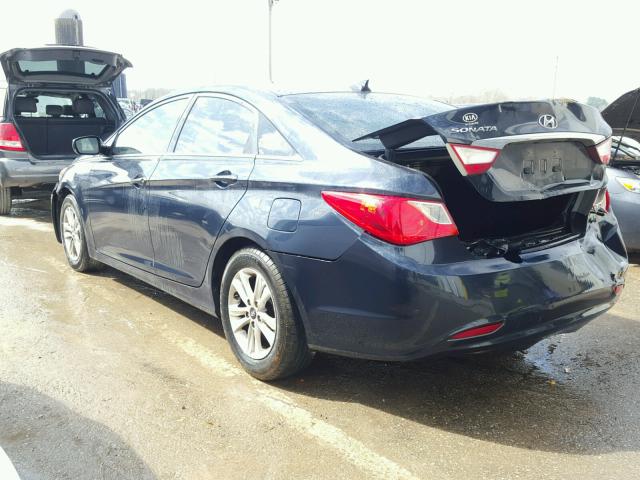 5NPEB4AC0CH399709 - 2012 HYUNDAI SONATA GLS BLUE photo 3