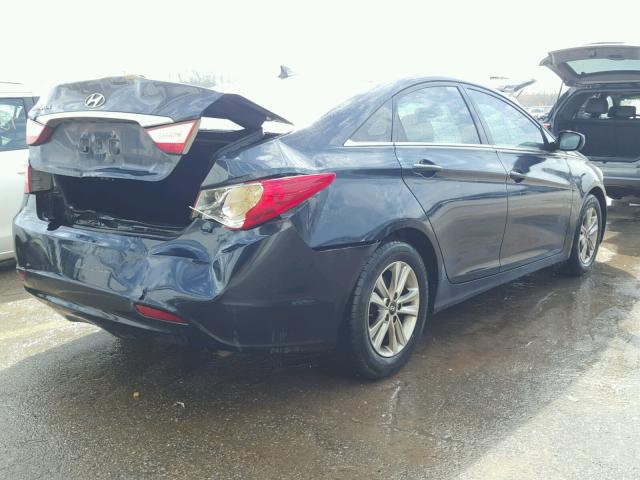 5NPEB4AC0CH399709 - 2012 HYUNDAI SONATA GLS BLUE photo 4