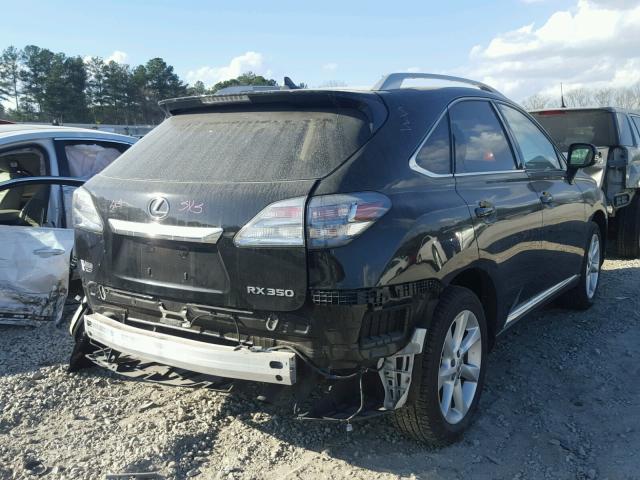 2T2ZK1BA5BC061300 - 2011 LEXUS RX 350 BLACK photo 4