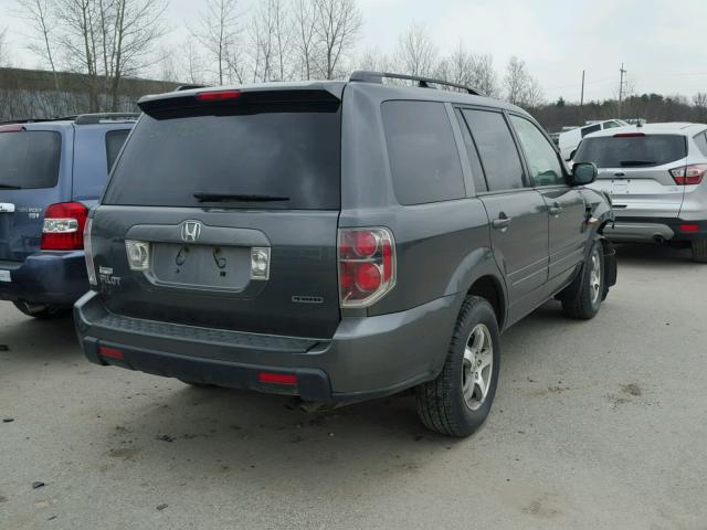 2HKYF18667H539641 - 2007 HONDA PILOT EXL GRAY photo 4