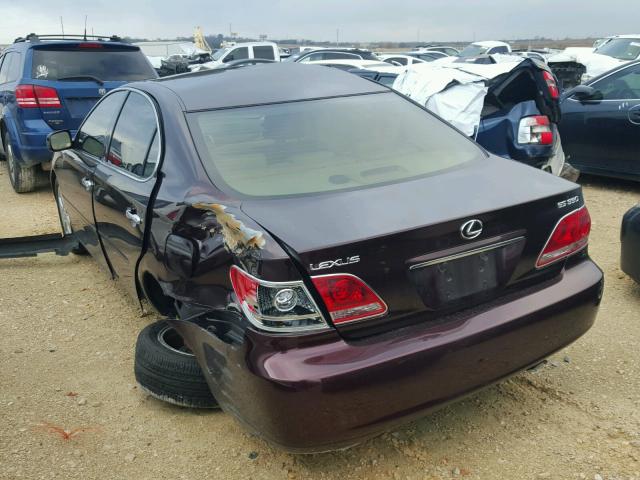 JTHBA30G765170449 - 2006 LEXUS ES 330 MAROON photo 3