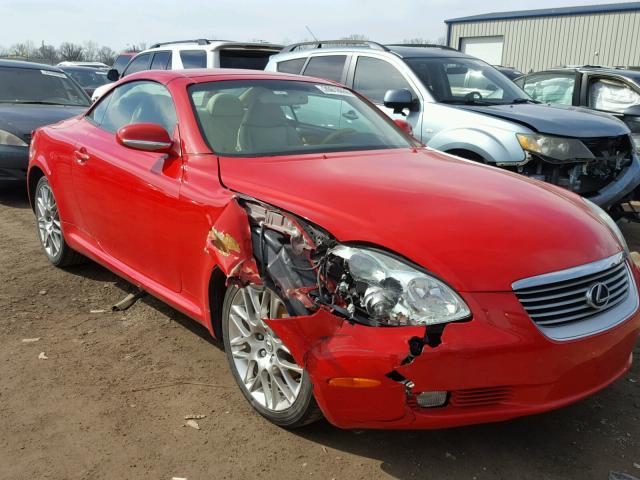 JTHFN48Y850065424 - 2005 LEXUS SC 430 RED photo 1