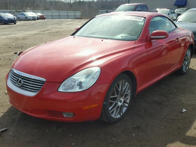 JTHFN48Y850065424 - 2005 LEXUS SC 430 RED photo 2