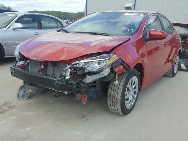 2T1BURHE9HC794550 - 2017 TOYOTA COROLLA L RED photo 2