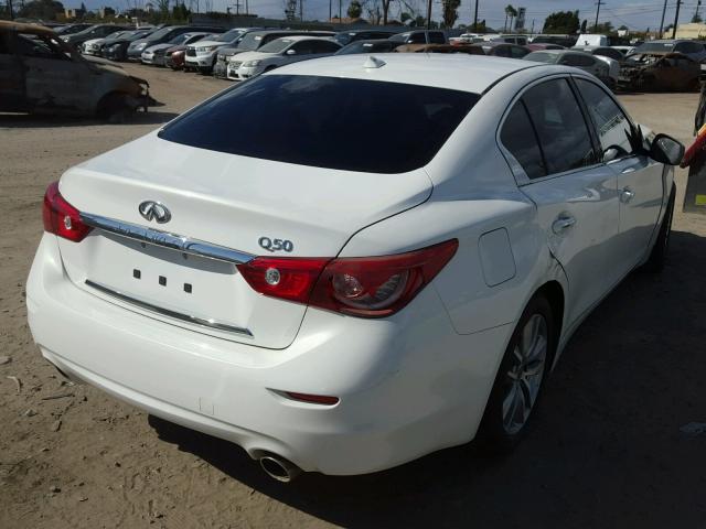 JN1BV7AP7FM354598 - 2015 INFINITI Q50 BASE WHITE photo 4